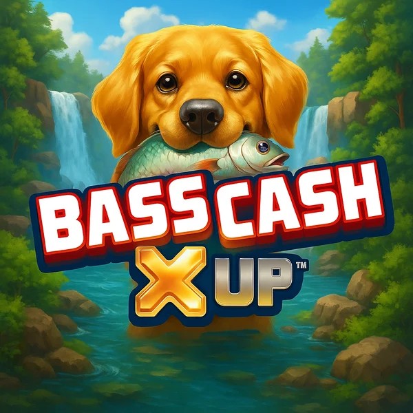 Bass Cash X UP logo by Alchemy Gaming at CasinobossyBass Cash X UP