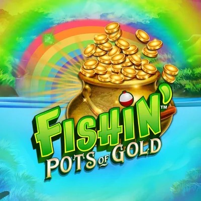 Fishin Pots Of Gold slot logo by Gameburger Studios at CasinobossyFishin Pots Of Gold